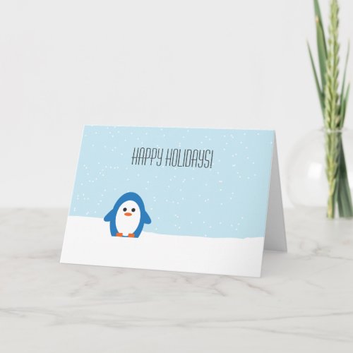 Peddler Penguin Holiday Card