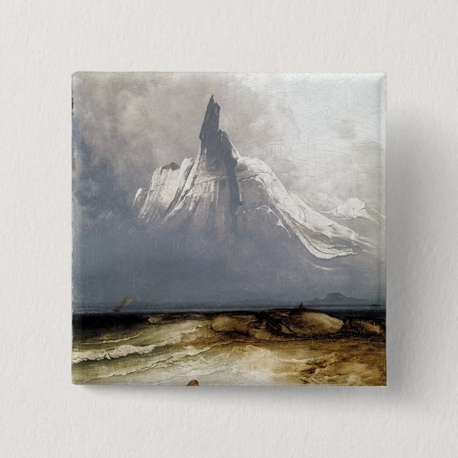 Peder Balke Stetind in Fog Button (Front)