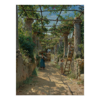 Peder Mørk Mønsted Shadow of an Italian pergola Poster