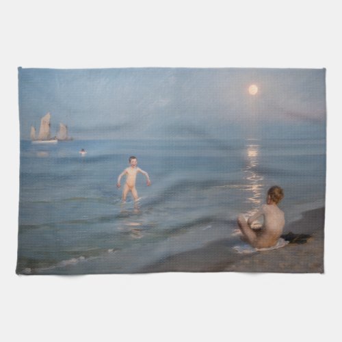 Peder Severin Kroyer _ Boys Bathing at Skagen Kitchen Towel