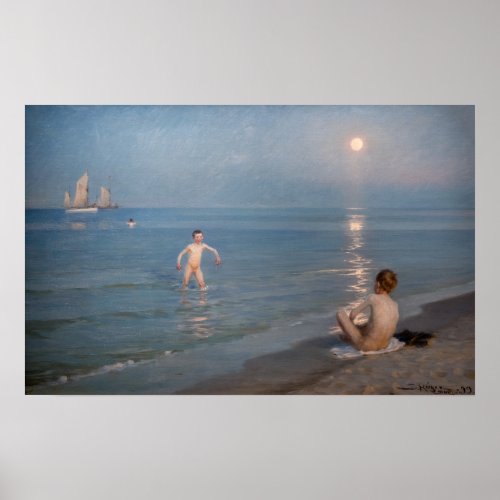 Peder Severin Kroyer _ Boys Bathing at Skagen Poster