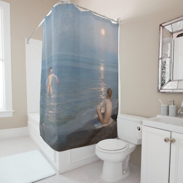 Peder Severin Kroyer - Boys Bathing at Skagen Shower Curtain (In Situ)