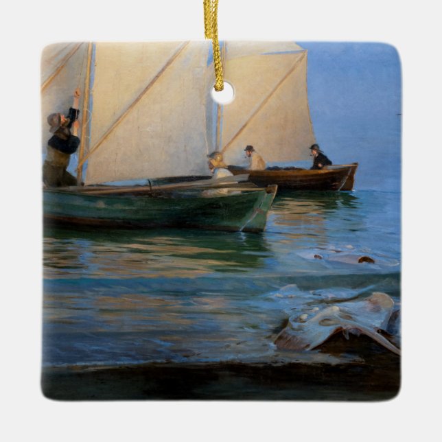 Peder Severin Kroyer - Fishing Boats Ceramic Ornament (Front)