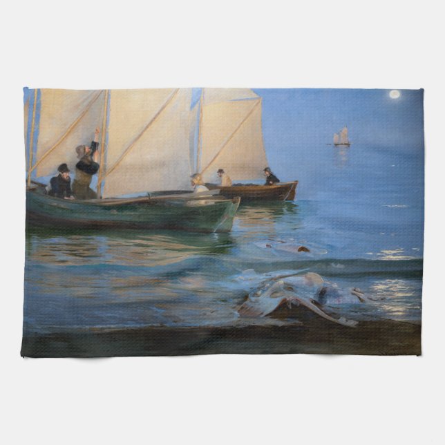 Peder Severin Kroyer - Fishing Boats Kitchen Towel (Horizontal)