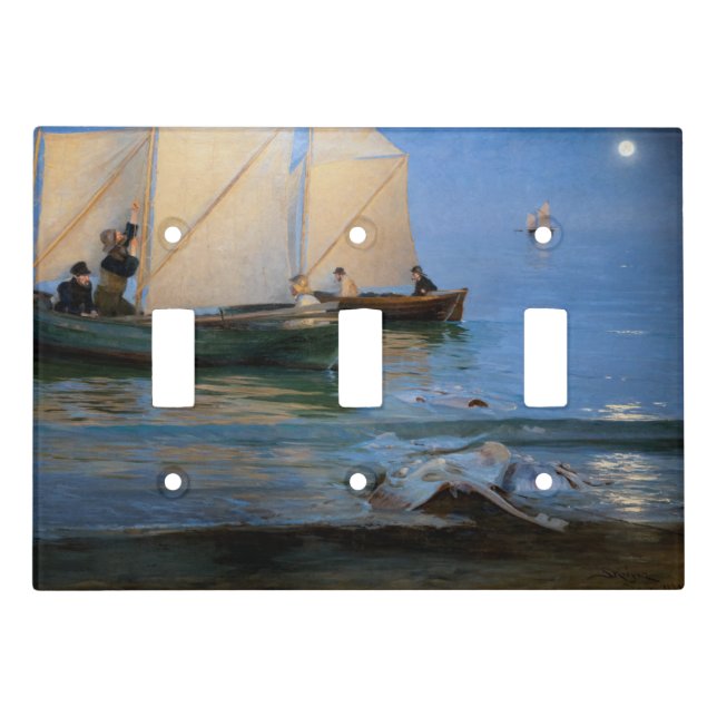 Peder Severin Kroyer - Fishing Boats Light Switch Cover (Front)