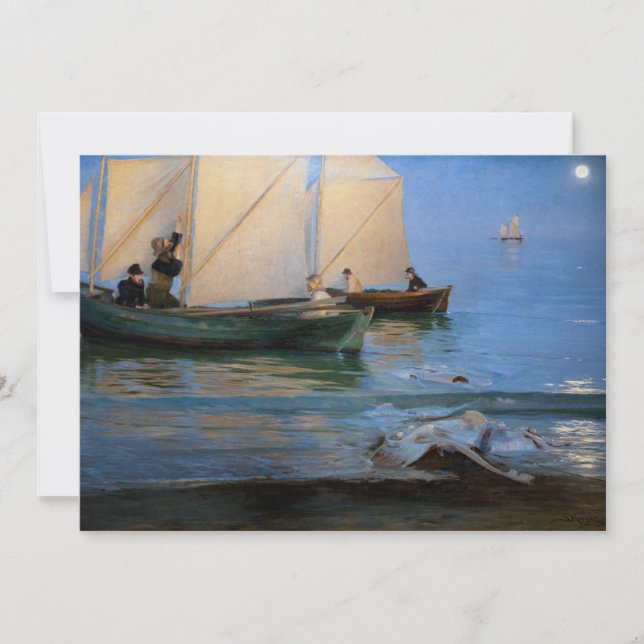 Peder Severin Kroyer - Fishing Boats Thank You Card (Front)