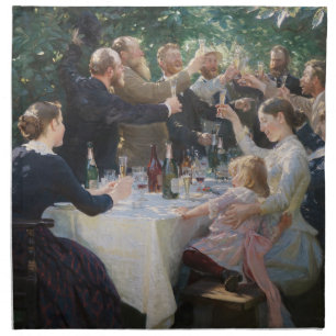 Peder Severin Kroyer - Hip, Hip, Hurrah! Cloth Napkin
