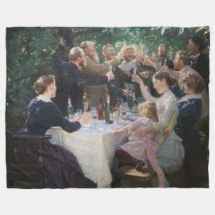 Peder Severin Kroyer - Hip, Hip, Hurrah! Fleece Blanket