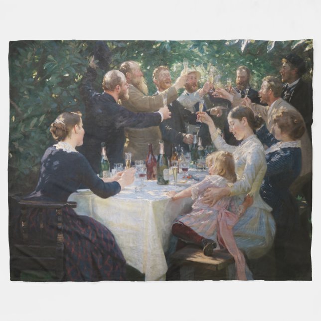 Peder Severin Kroyer - Hip, Hip, Hurrah! Fleece Blanket (Front (Horizontal))