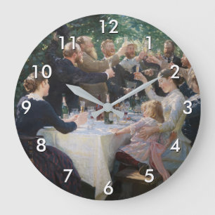 Peder Severin Kroyer - Hip, Hip, Hurrah! Large Clock