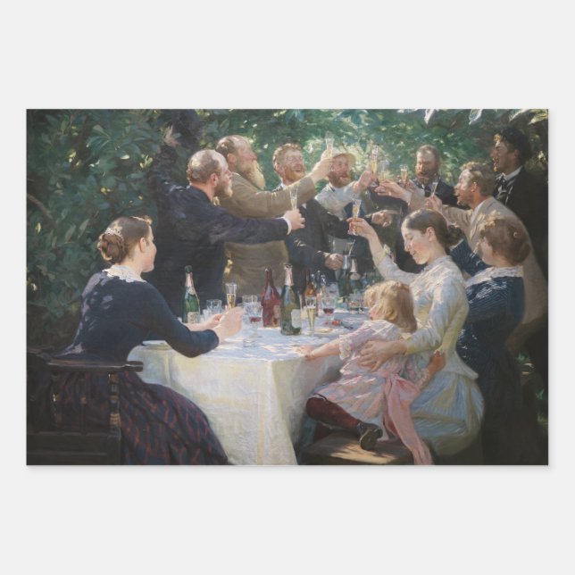 Peder Severin Kroyer - Hip, Hip, Hurrah Wrapping Paper Sheets (Front)