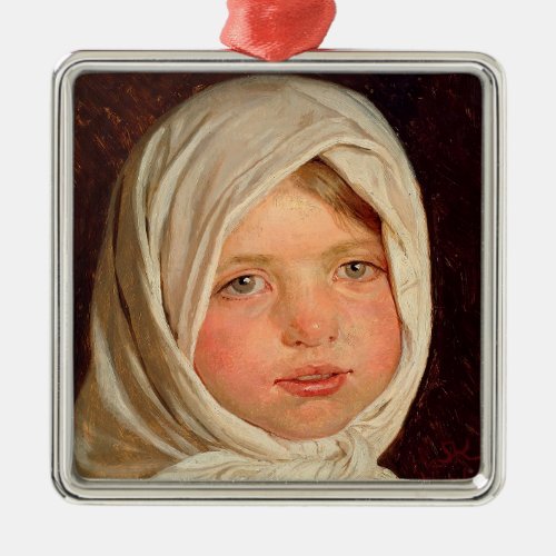 Peder Severin Kroyer _ Little girl from Hornbaek Metal Ornament