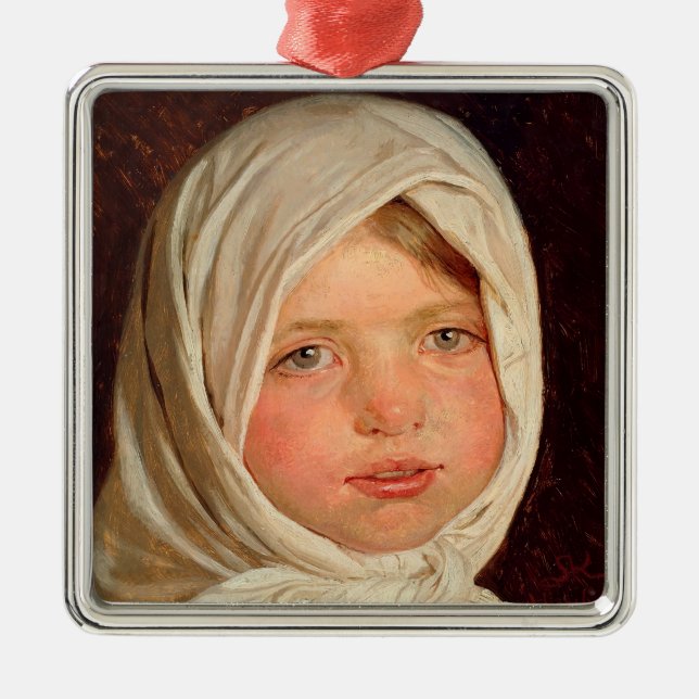 Peder Severin Kroyer - Little girl from Hornbaek Metal Ornament (Front)