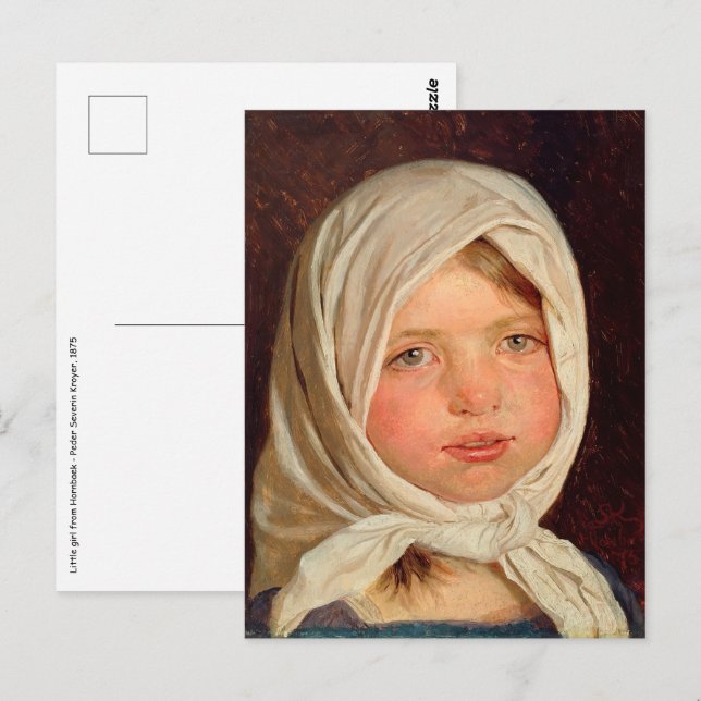 Peder Severin Kroyer - Little girl from Hornbaek Postcard (Front/Back)