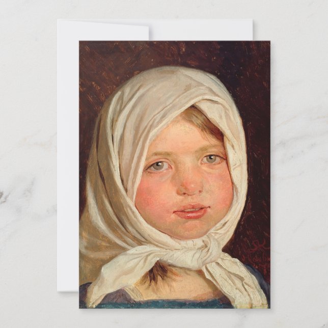 Peder Severin Kroyer - Little girl from Hornbaek Thank You Card (Front)