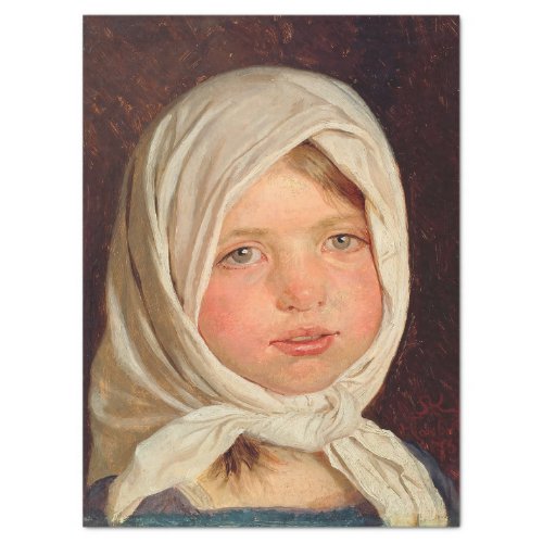 Peder Severin Kroyer _ Little girl from Hornbaek Tissue Paper