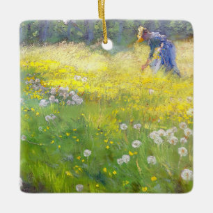 Peder Severin Kroyer - Marie Kroyer in the Garden Ceramic Ornament