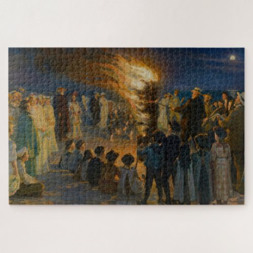 Peder Severin Kroyer _ Midsummers Eve Bonfire Jigsaw Puzzle