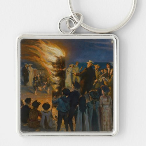 Peder Severin Kroyer _ Midsummers Eve Bonfire Keychain