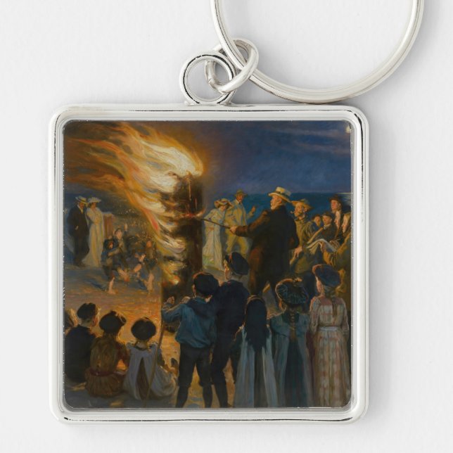 Peder Severin Kroyer - Midsummer's Eve Bonfire Keychain (Front)