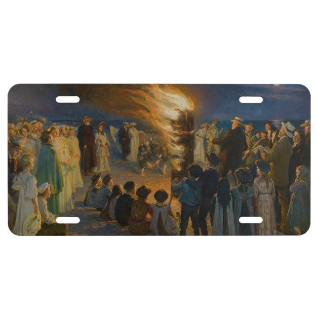 Peder Severin Kroyer - Midsummer's Eve Bonfire License Plate (Front)