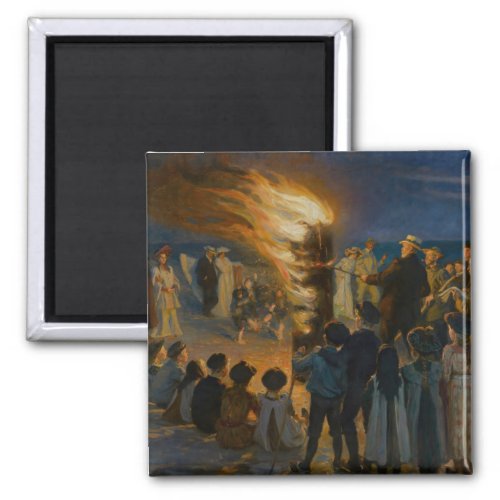 Peder Severin Kroyer _ Midsummers Eve Bonfire Magnet