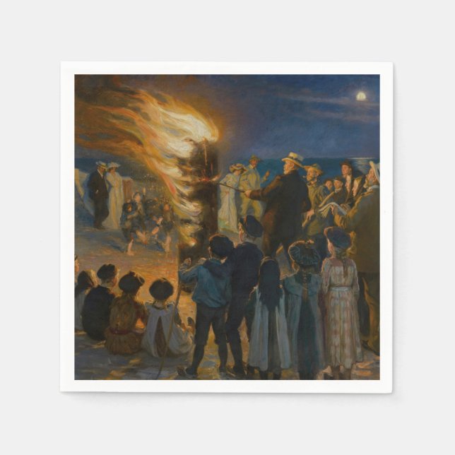 Peder Severin Kroyer - Midsummer's Eve Bonfire Napkins (Front)
