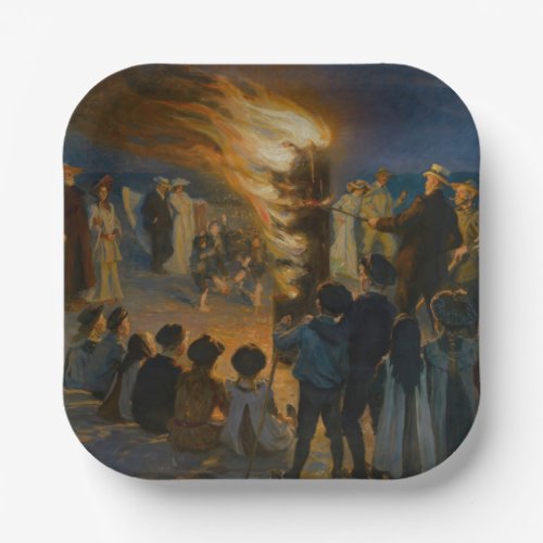 Peder Severin Kroyer _ Midsummers Eve Bonfire Paper Plates