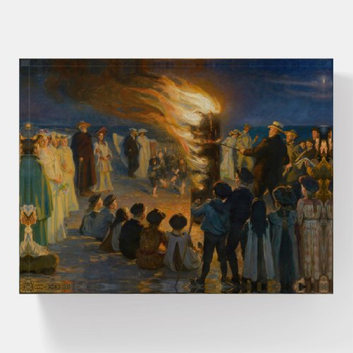 Peder Severin Kroyer _ Midsummers Eve Bonfire Paperweight