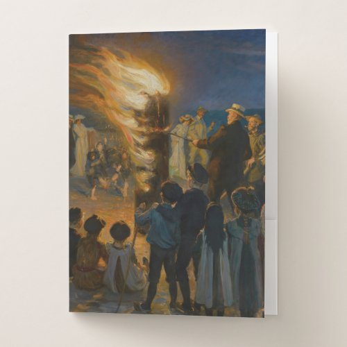 Peder Severin Kroyer _ Midsummers Eve Bonfire Pocket Folder