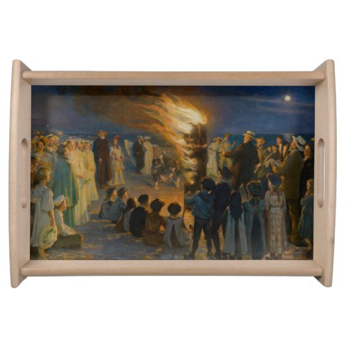 Peder Severin Kroyer _ Midsummers Eve Bonfire Serving Tray