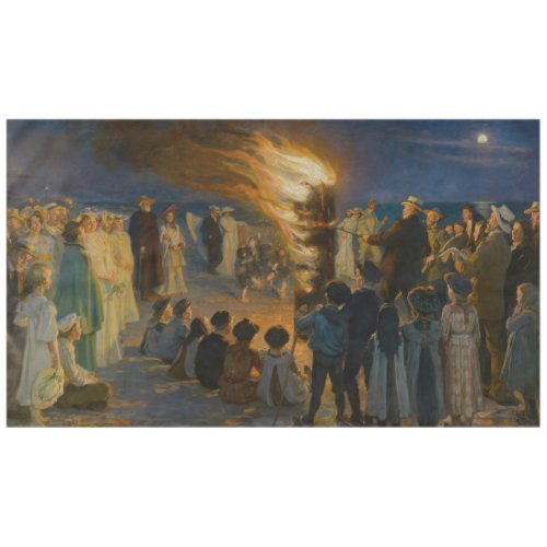 Peder Severin Kroyer _ Midsummers Eve Bonfire Tablecloth