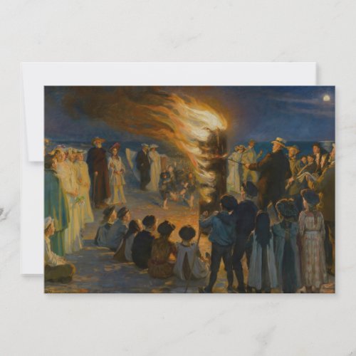 Peder Severin Kroyer _ Midsummers Eve Bonfire Thank You Card