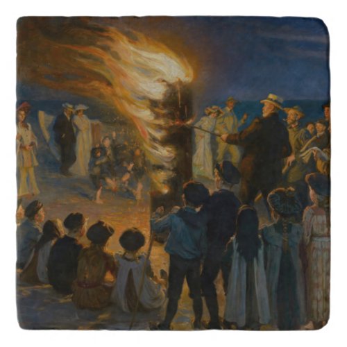 Peder Severin Kroyer _ Midsummers Eve Bonfire Trivet