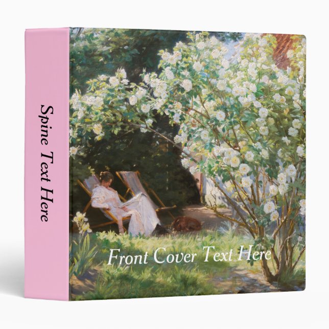 Peder Severin Kroyer - Roses 3 Ring Binder (Front/Spine)