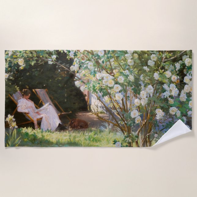 Peder Severin Kroyer - Roses Beach Towel (Front)
