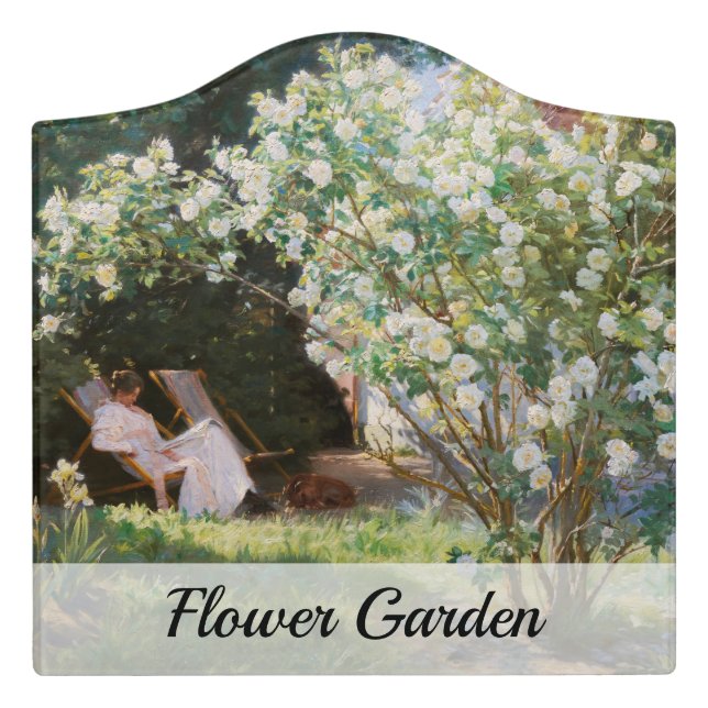 Peder Severin Kroyer - Roses Door Sign (Large Crest Front)