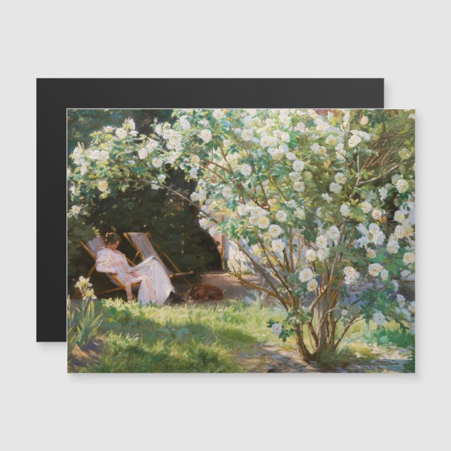 Peder Severin Kroyer - Roses Magnetic Card (Front/Back)