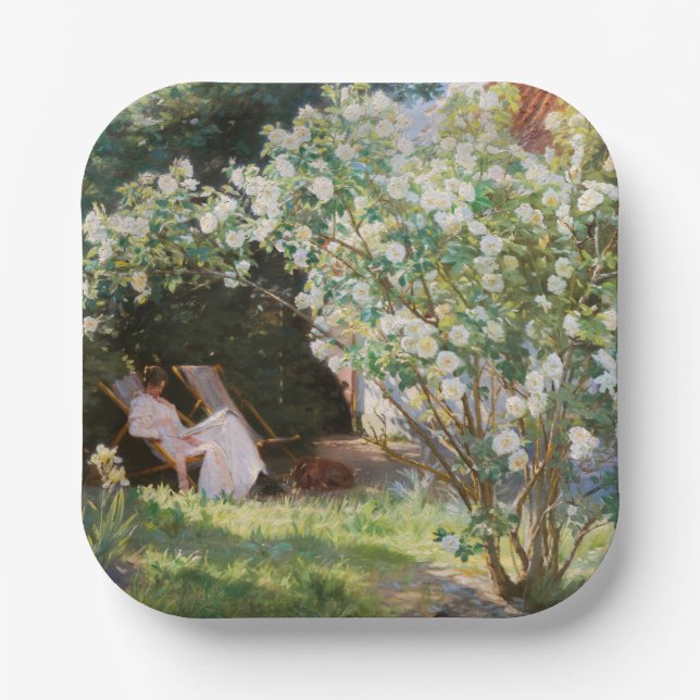 Peder Severin Kroyer - Roses Paper Plates (Front)