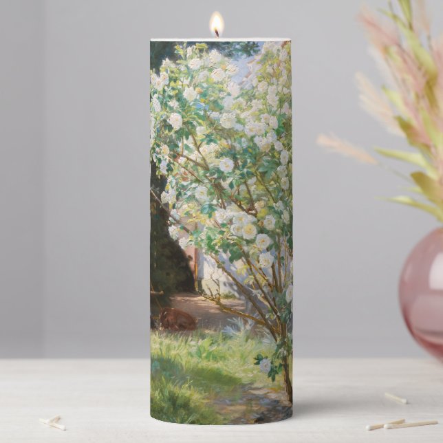 Peder Severin Kroyer - Roses Pillar Candle (In Situ)