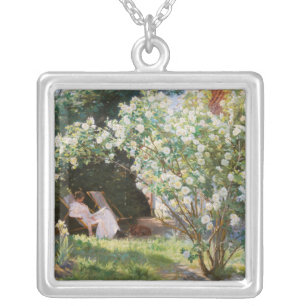 Peder Severin Kroyer - Roses Silver Plated Necklace