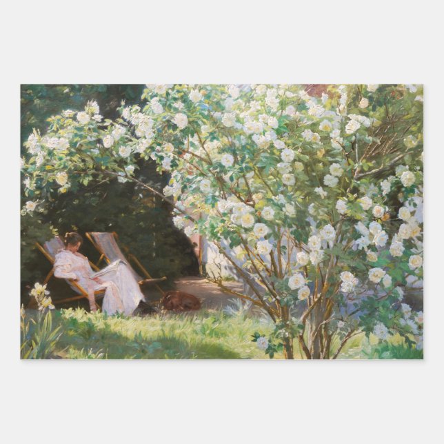 Peder Severin Kroyer - Roses Wrapping Paper Sheets (Front)