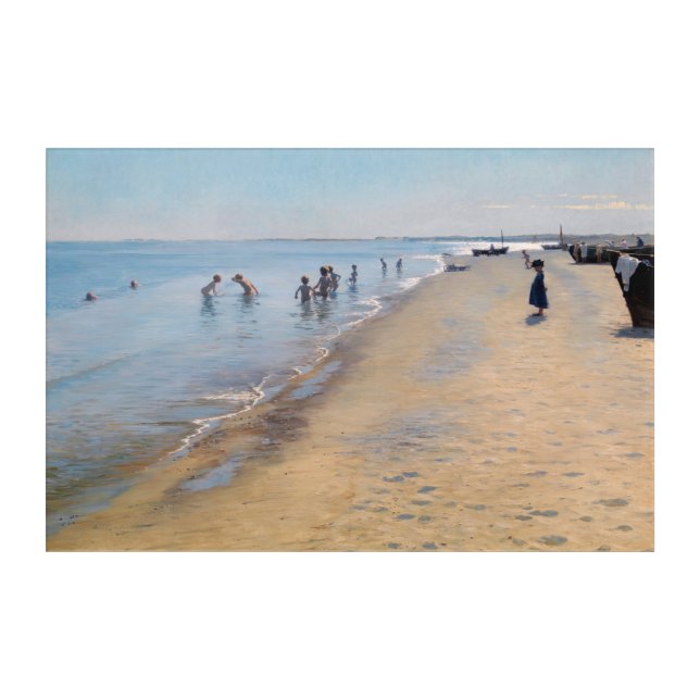 Peder Severin Kroyer - Summer Day at Skagen Beach Acrylic Print (Front)