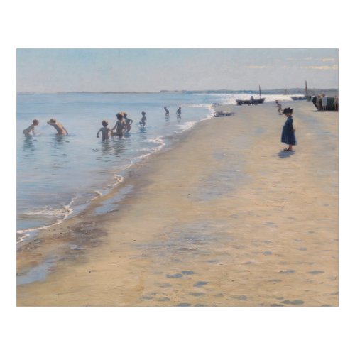 Peder Severin Kroyer _ Summer Day at Skagen Beach Faux Canvas Print