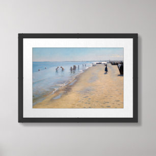 Peder Severin Kroyer - Summer Day at Skagen Beach Framed Art