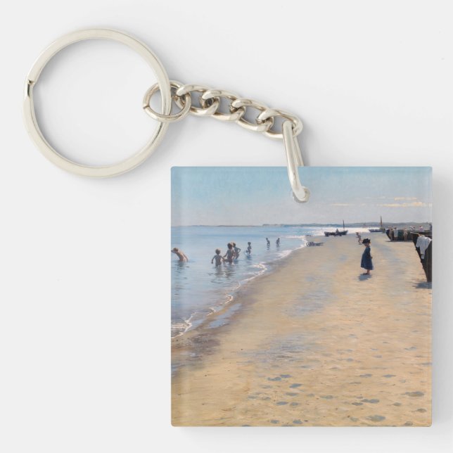 Peder Severin Kroyer - Summer Day at Skagen Beach Keychain (Front)