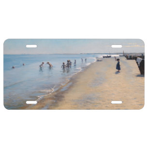 Peder Severin Kroyer - Summer Day at Skagen Beach License Plate