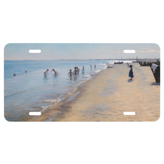 Peder Severin Kroyer - Summer Day at Skagen Beach License Plate (Front)