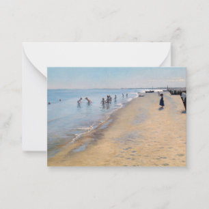 Peder Severin Kroyer - Summer Day at Skagen Beach Note Card