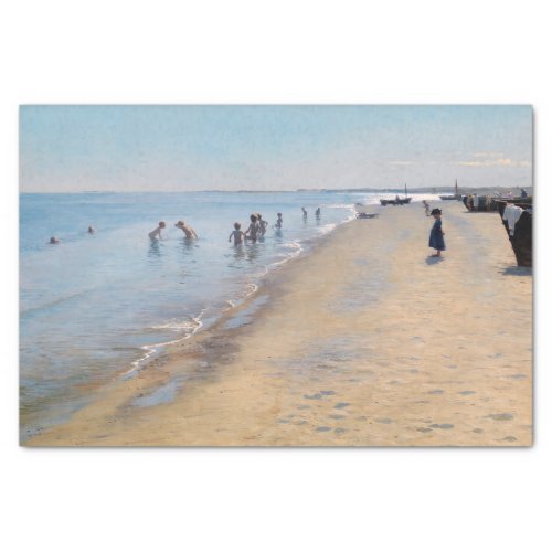 Peder Severin Kroyer _ Summer Day at Skagen Beach Tissue Paper